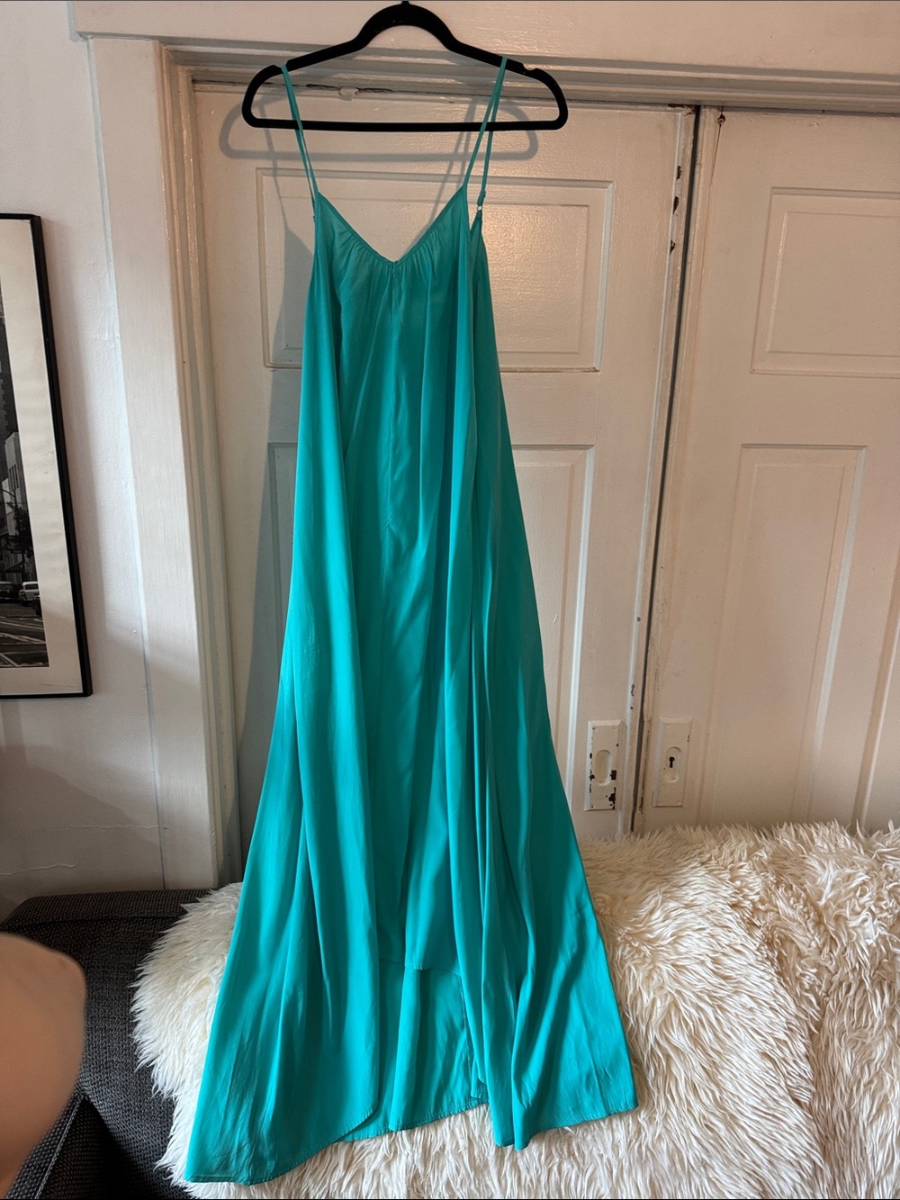 Women's Maxi Slip Dress in Teal